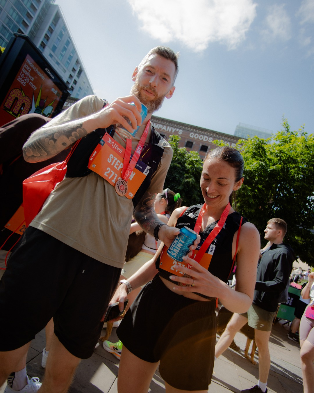 lucky saint free beers great manchester run