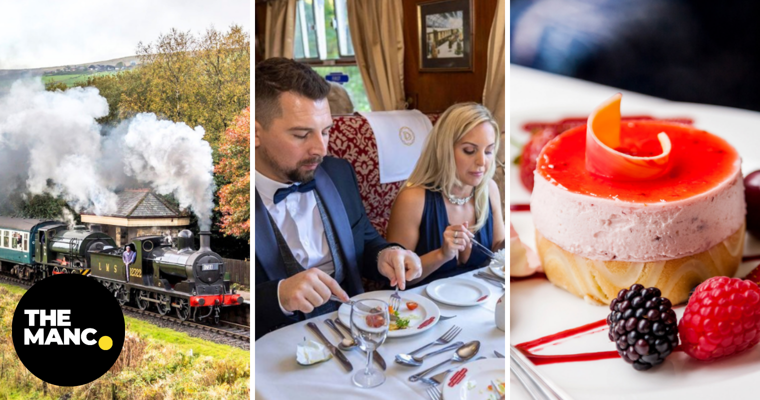 Luxury steam train dining experiences are back running through Greater Manchester this summer