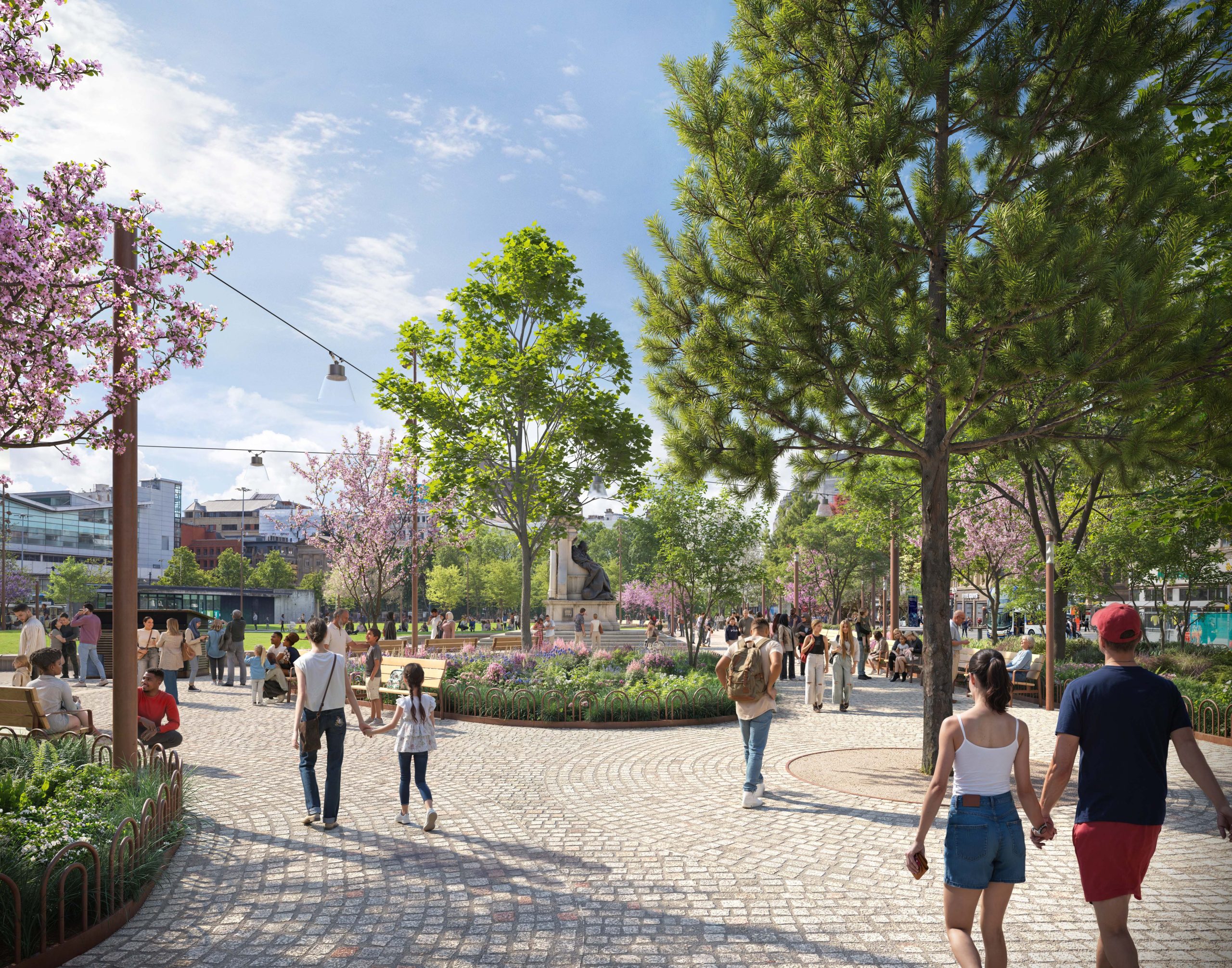 New images released of Piccadilly Gardens as transformation plans take a big step forward