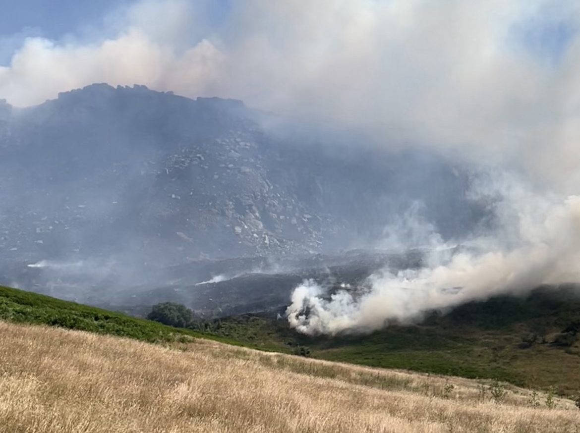 Fire at Dovestone Reservoir