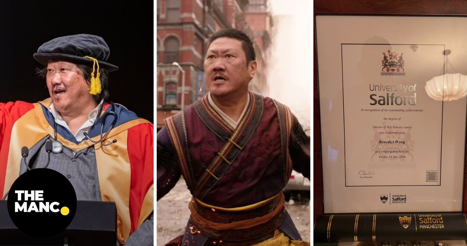 Salford-born Marvel star Benedict Wong gives inspiring speech after receiving honorary degree