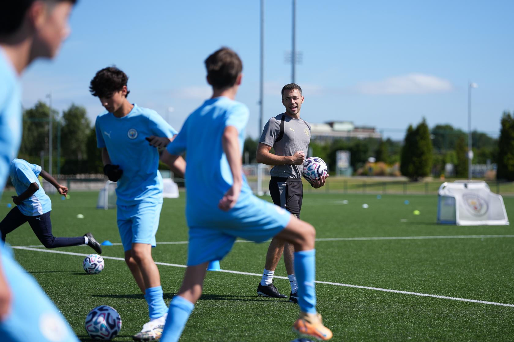 Man City kids training sessions