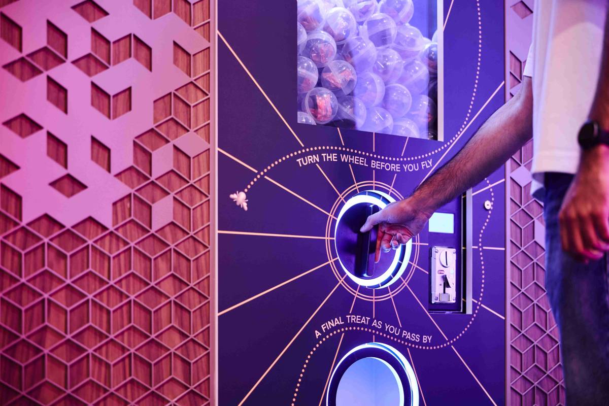 There's also a bespoke gumball machine