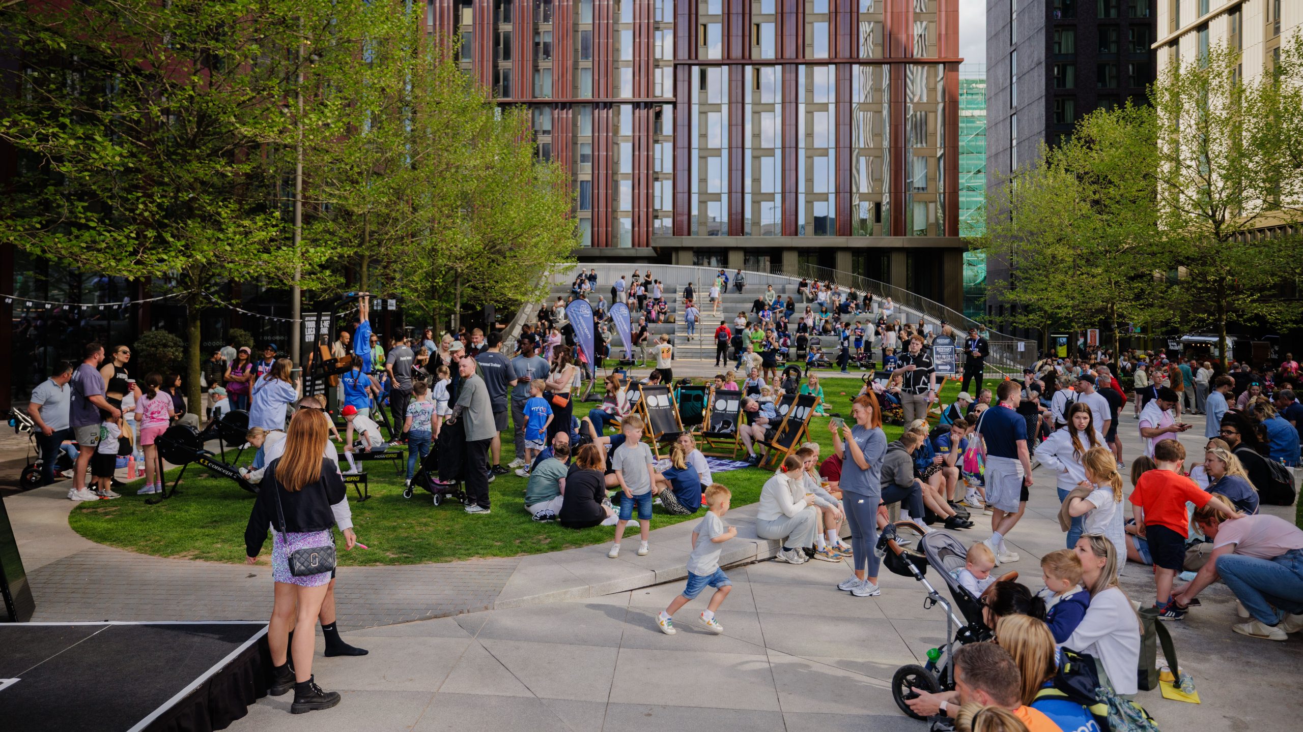Summer picnic Oxford Road Manchester