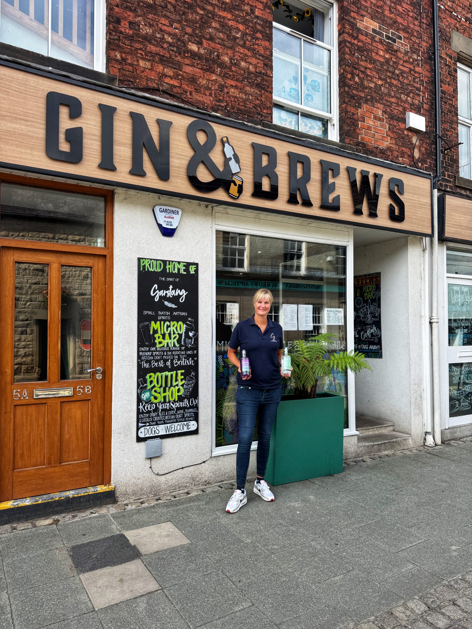 Katie Jackson outside Gin & Brews