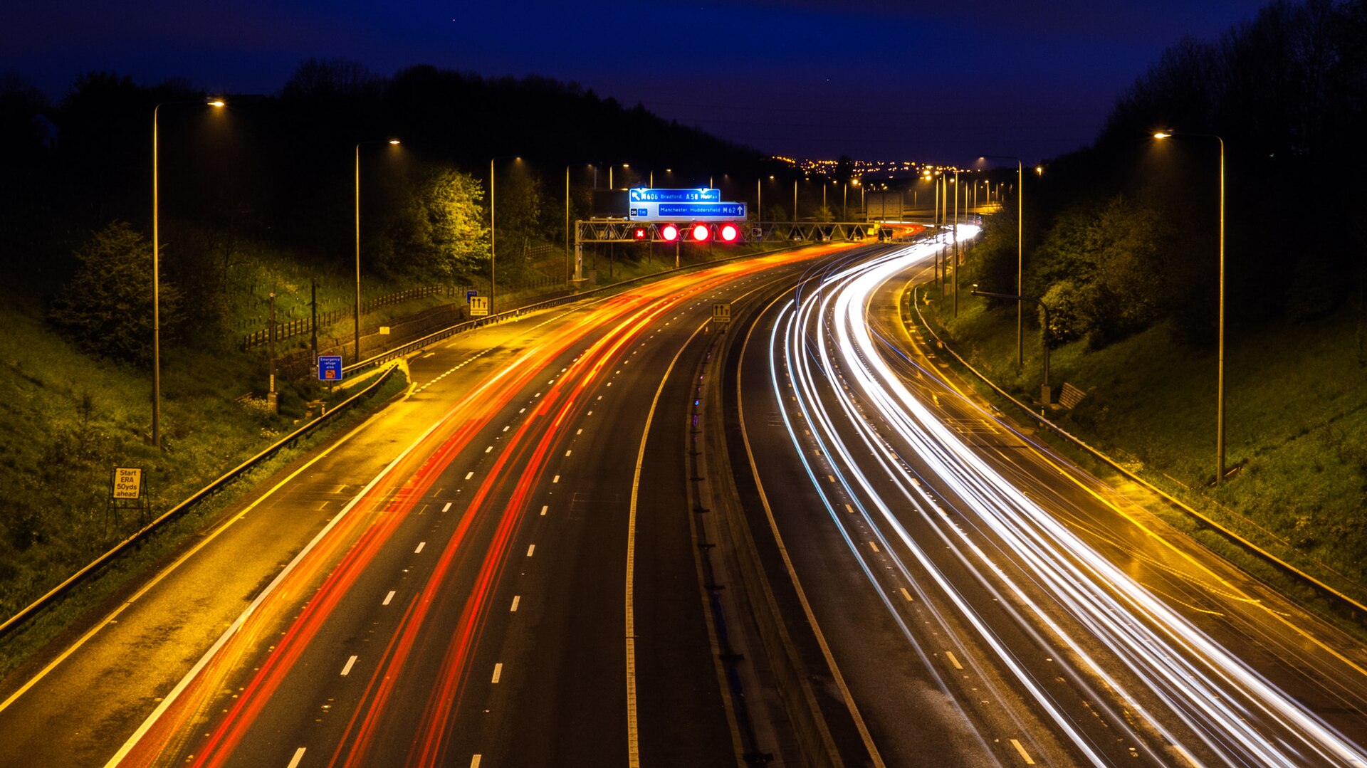 Motorway at night